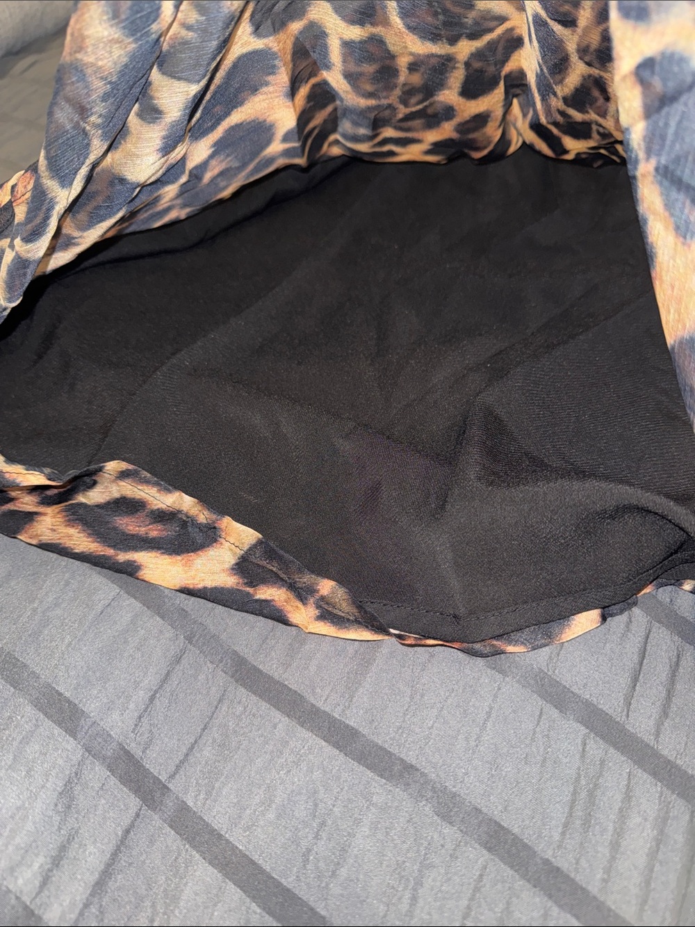 Commense Leopard-Print Maxi Skirt in Brown and Black - Picture 4 of 5
